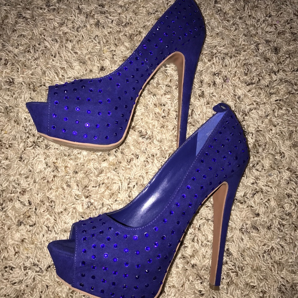 Royal Blue rhinestone tippy tops