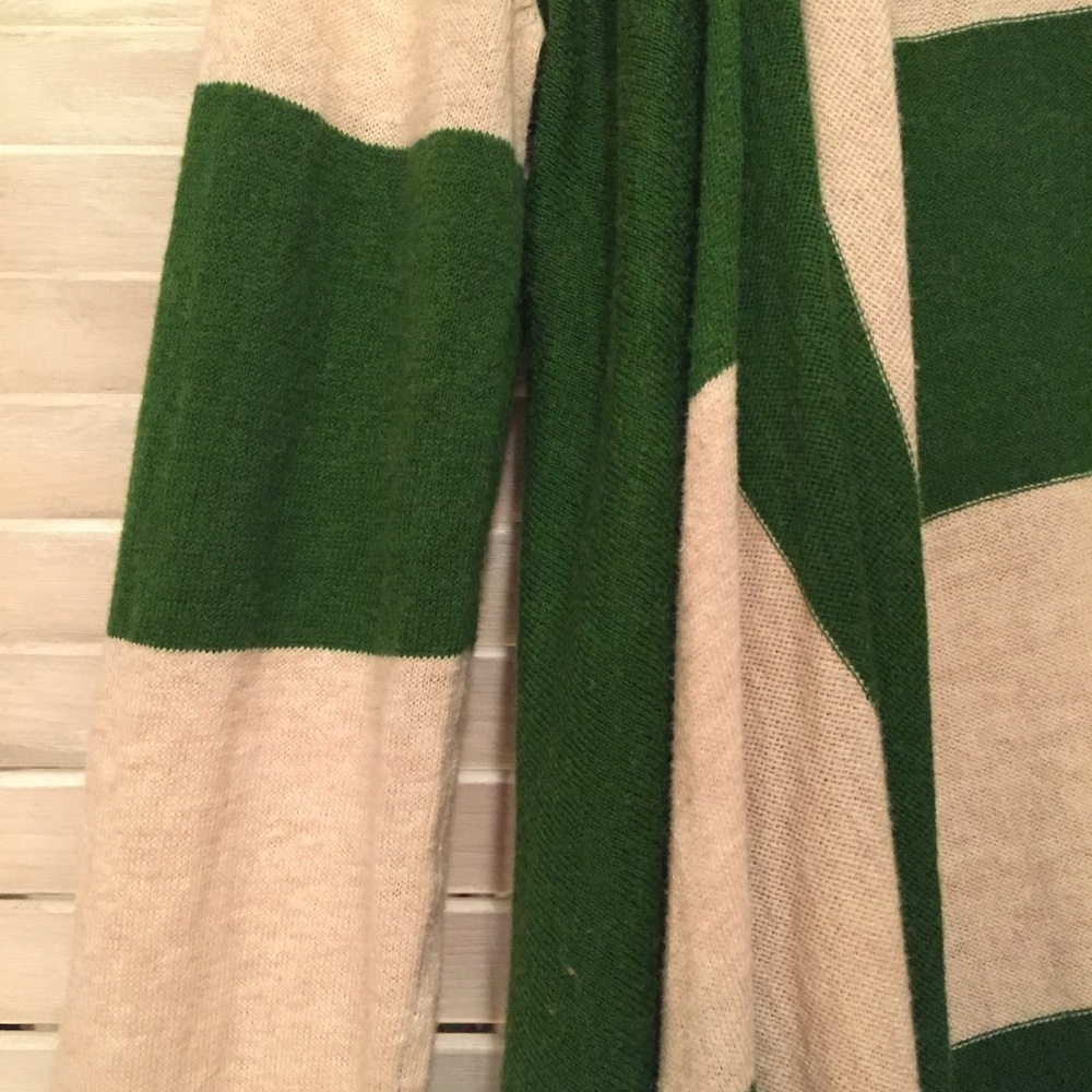 Green and White Sweater