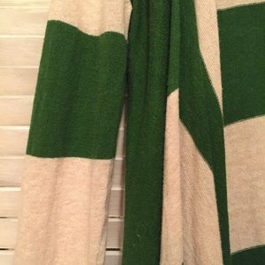Green and White Sweater