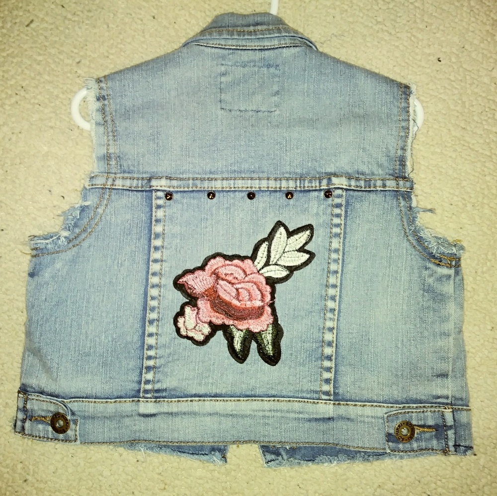 So Nikki Denim Vest Custom Studded