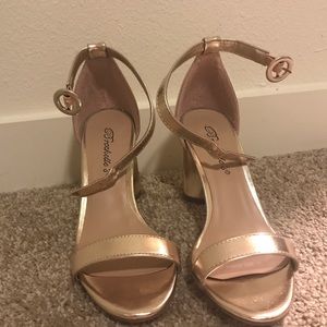 Gold Heeled Sandals