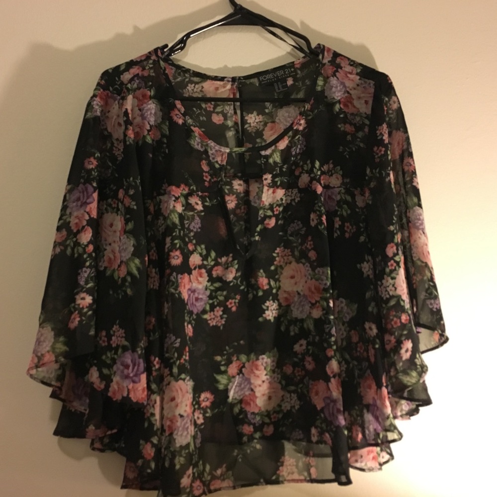 Floral chiffon top