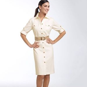 💕FINAL PRICE💕 Tahari Belted Linen Shirtdress