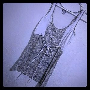 Low cut corset flowy shirt