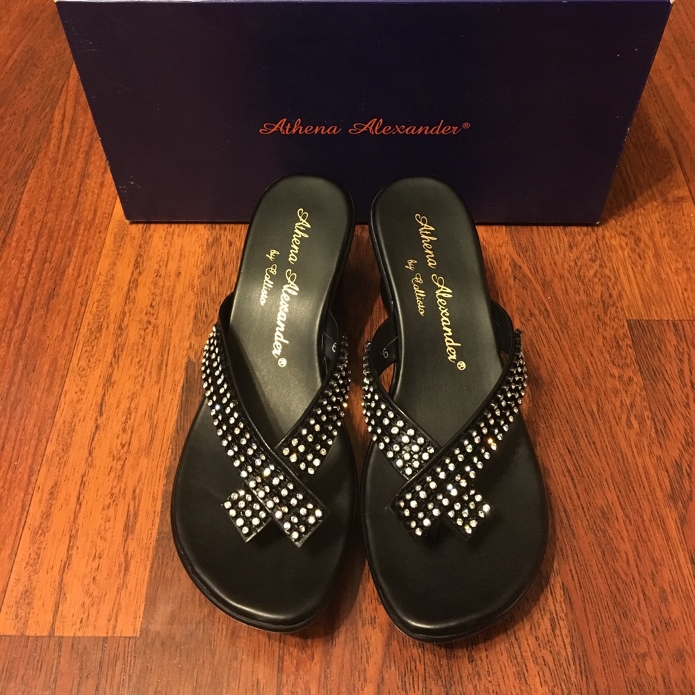 Athena Alexander Sandals with Rhinestones