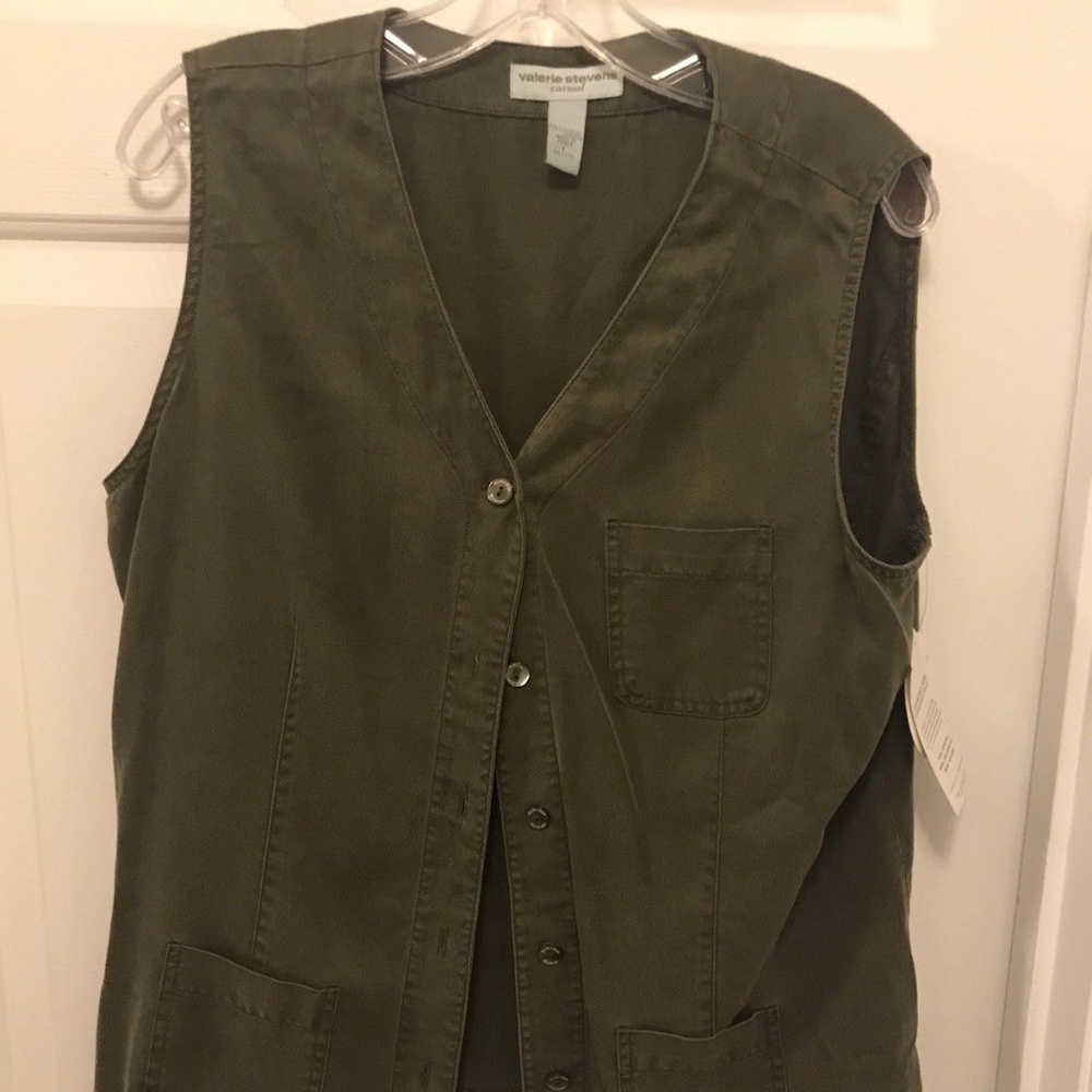 Valerie Stevens Casual Womens 100% Tencel Vest