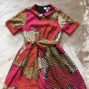 Anthropologie Tribal Collared Doreen Mashika Dress