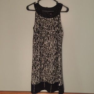 MSK sparkly black and white dress