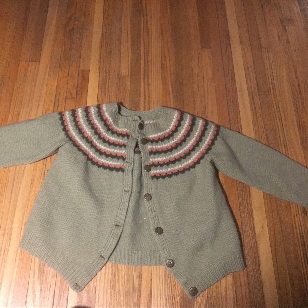 Button down wool sweater.