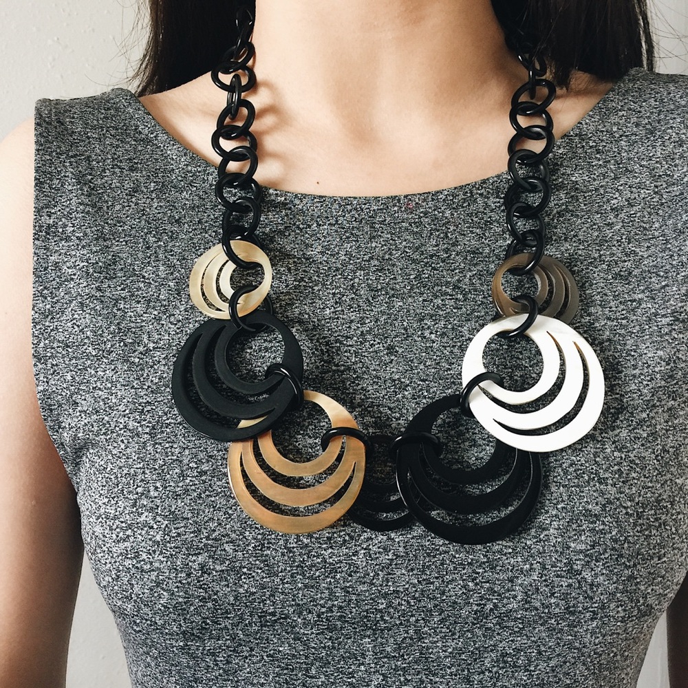 Handmade Natural Buffalo Horn Chain Necklace