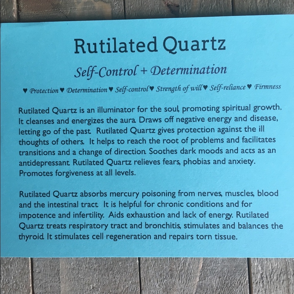 Rose Quartz & Rutilated Quartz Bracelet - Picture 2 of 3