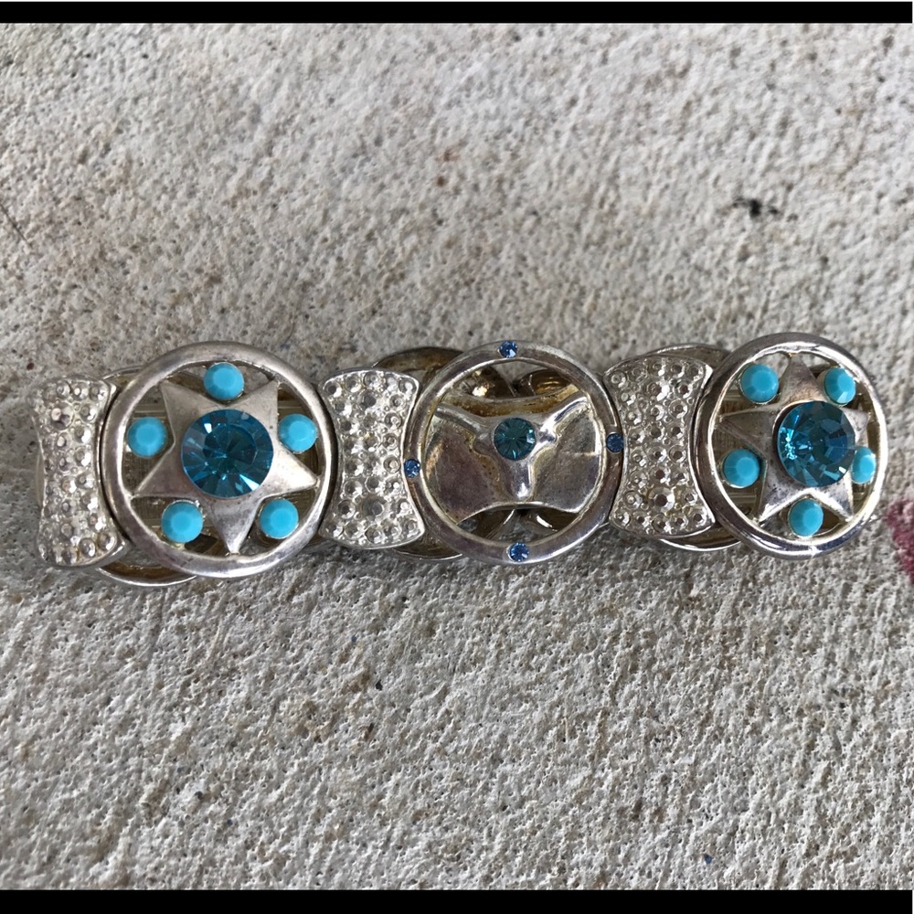 Silver and turquoise Texas bracelet