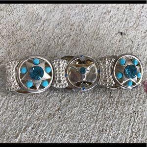 Silver and turquoise Texas bracelet