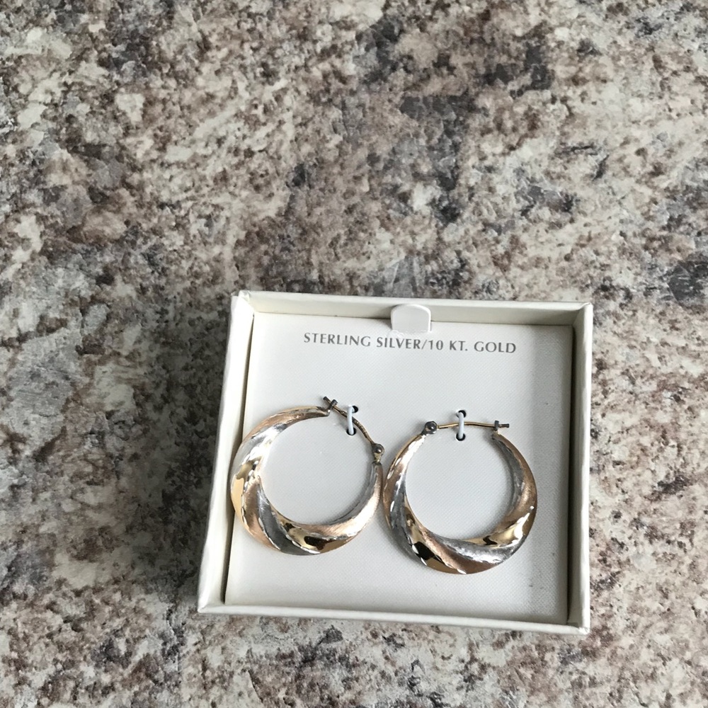Sterling Silver 10k Gold Earrings