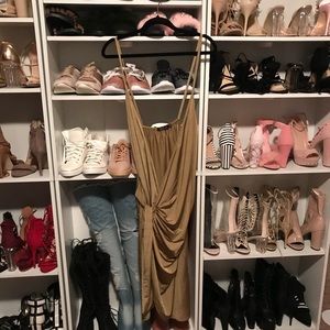 BOOHOO CURVE SLINKY WRAP DRESS