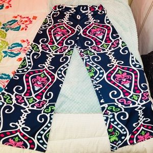 Gorgeous LWD multi-print Damask palazzo pants