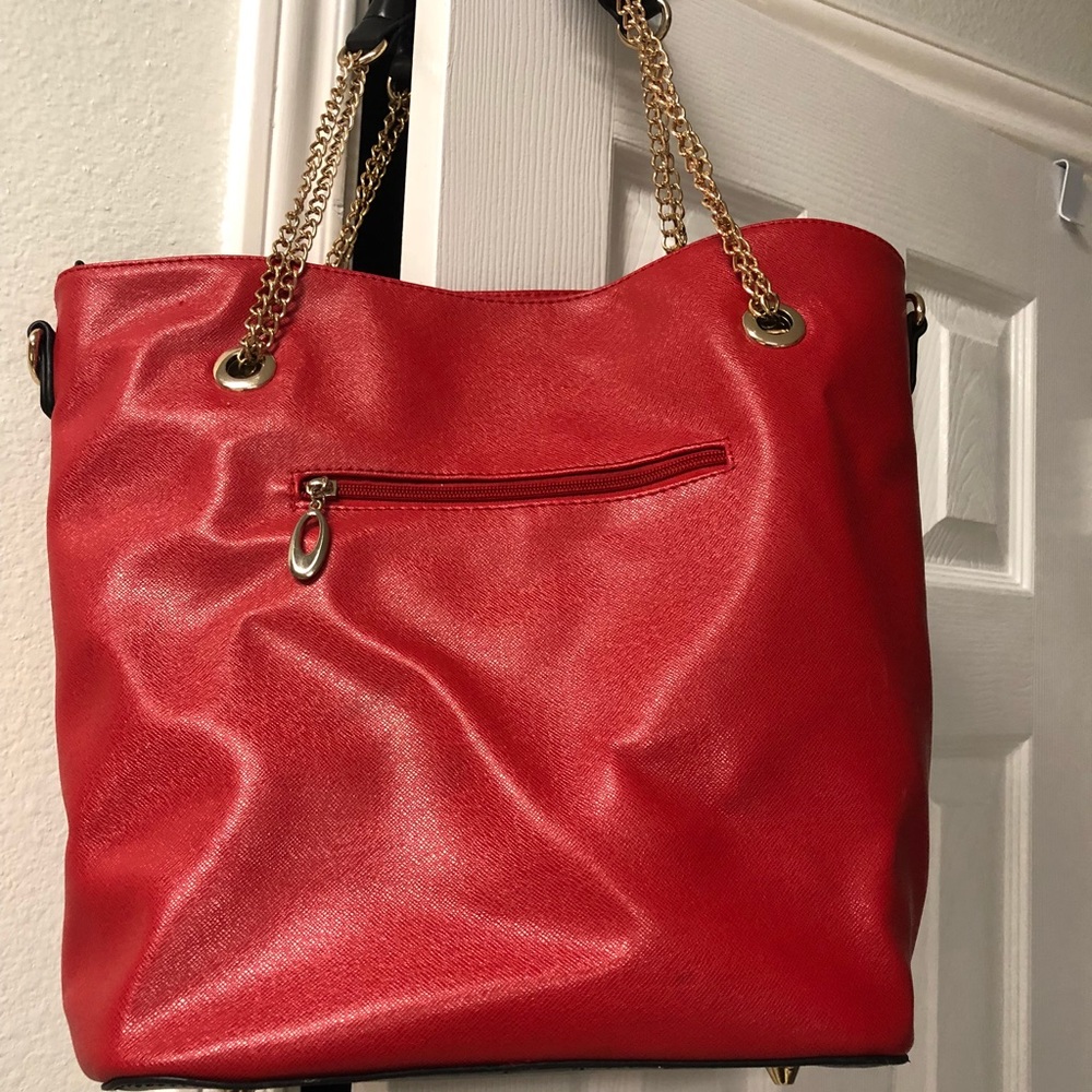 Large red purse
