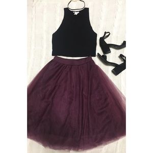 Charlotte Russe Maroon Tulle Skirt *NEW w/ TAGS*