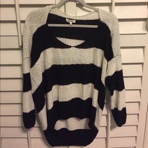 Black and white striped sweater