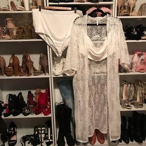 PLUS SIZE BANDEAU AND PANTY 3PC SET