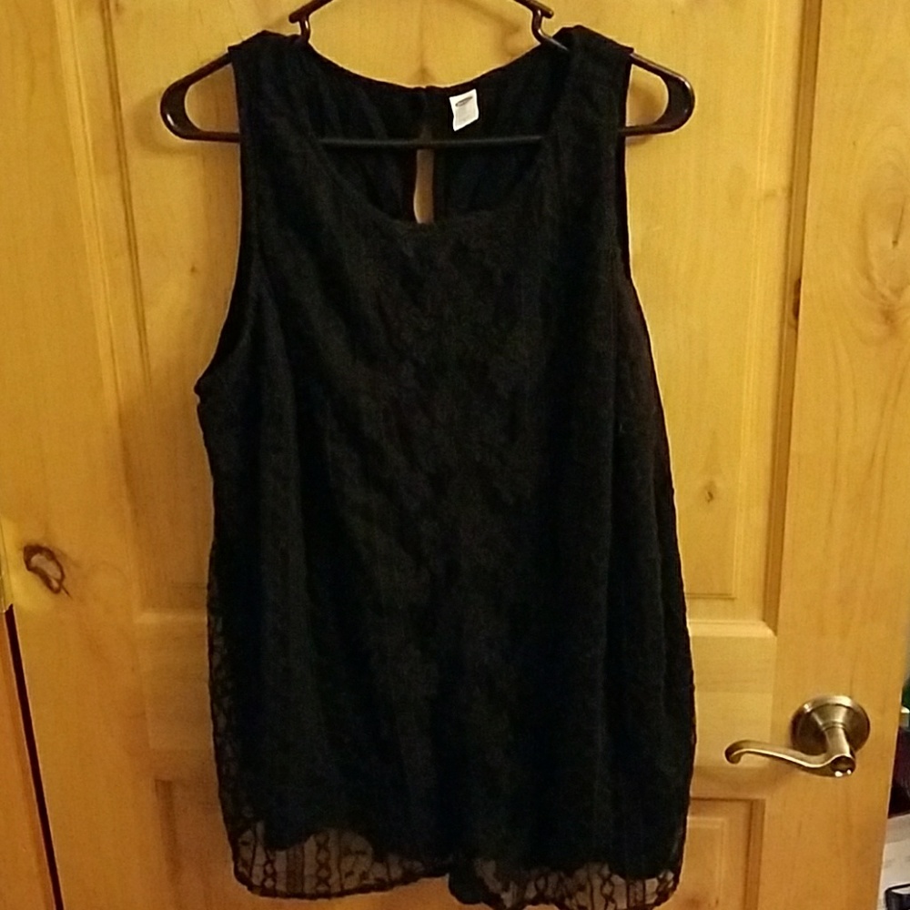 Black tank top