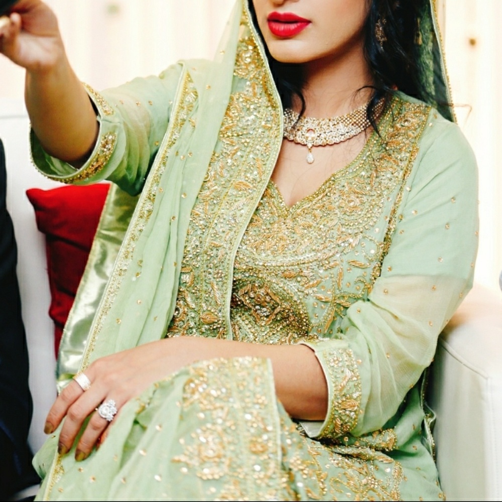 Fancy Indian/ Pakistani gown hand embroided