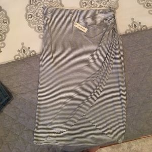 Max Studio striped fitted skirt