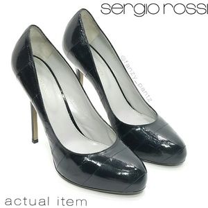 Sergio Rossi black eel stiletto pump heels 39 US 9 Sergio Rossi black eel stiletto pump heels 39 US 9