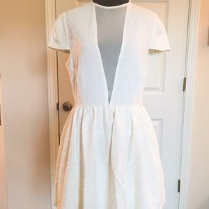 Francesca Printed Flower White Dress