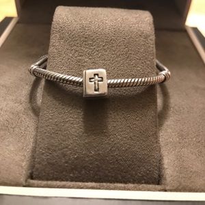 Authentic Pandora sterling Silver cross charm