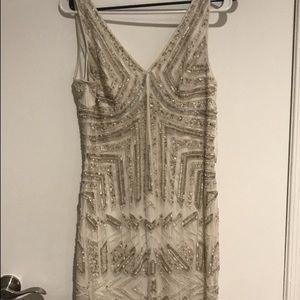 Adrianna Papell White Shift Dress