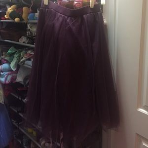 Deep purple tulle skirt