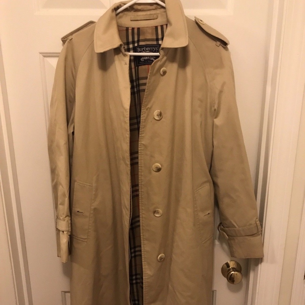 Vintage Womens Burberrys' Tan Trench Coat