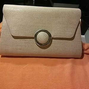 Gold. Clutch or shoulder bag