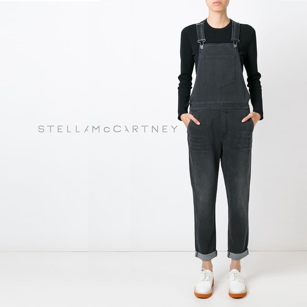 ⚡️SALE⚡️STELLA MCCARTNEY Soft Black Denim Overalls