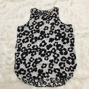 LOFT semi sheer flower print top