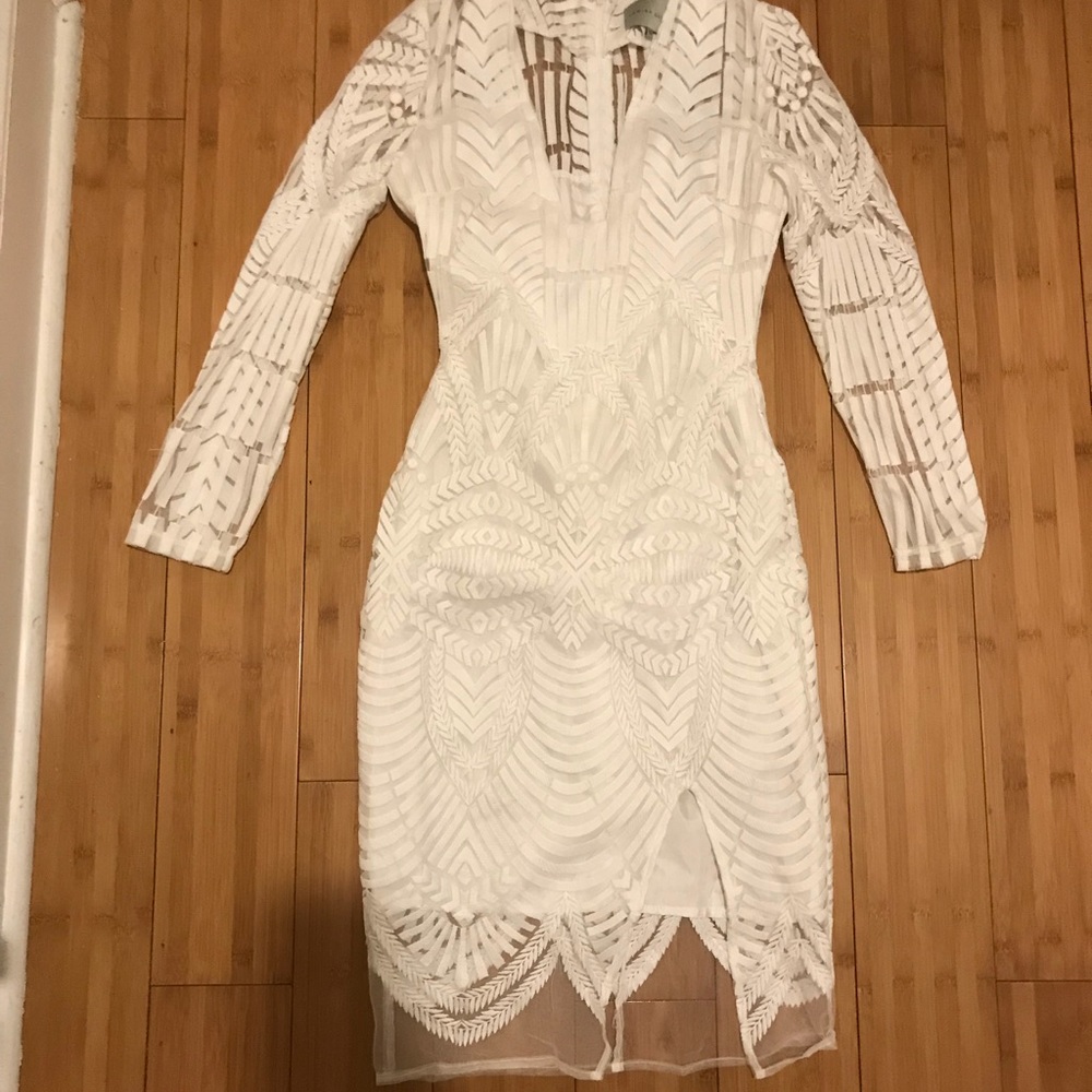 White Lavish Alice Dress - Worn Once.