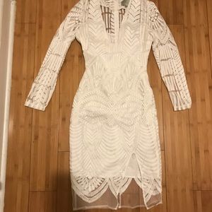 White Lavish Alice Dress - Worn Once.