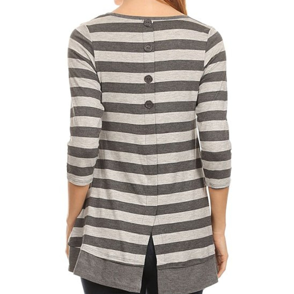 Charcoal stripe tunic - Picture 2 of 4