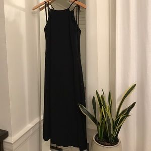 Reformation Black open back dress