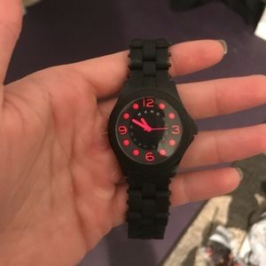 Marc by Marc Jacobs black and pink watch