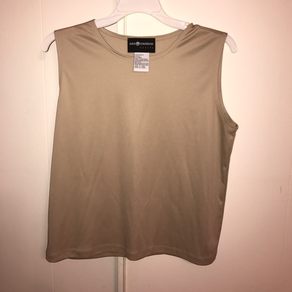 TAN TANK TOP/ SHORT SLEEVE