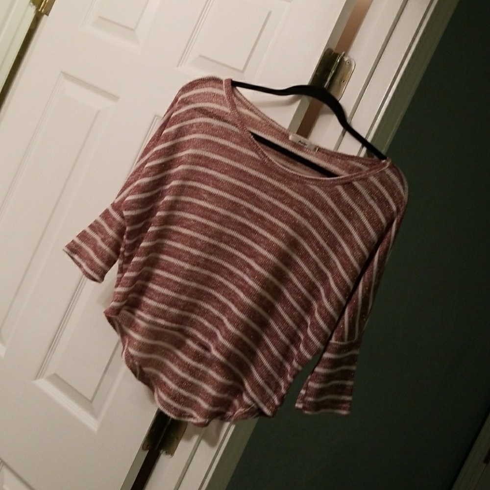 Semi sheer striped top