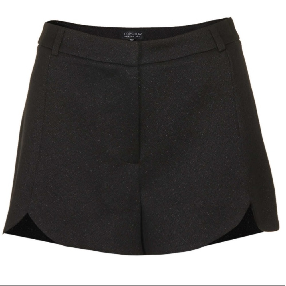 TOPSHOP SHIMMER TAILORED SHORTS
