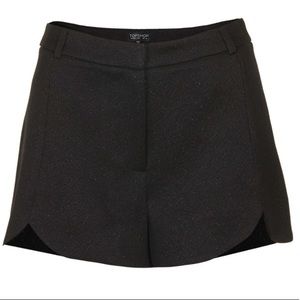 TOPSHOP SHIMMER TAILORED SHORTS
