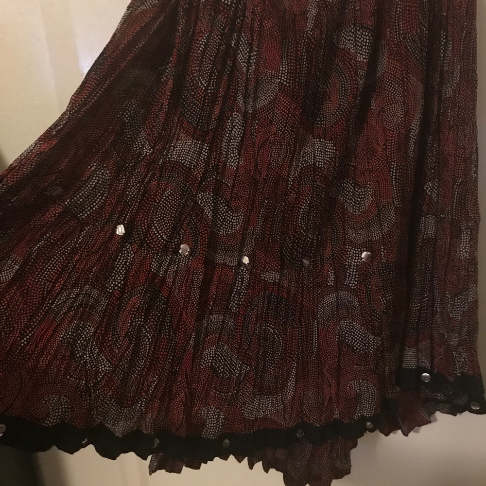 Multicolored flare skirt