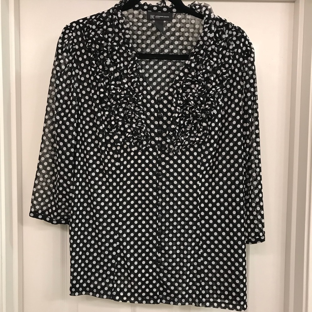 INC Polka dot dress shirt
