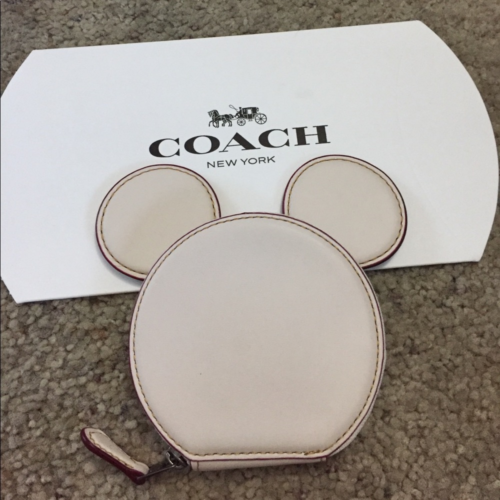 NWT Coach x Disney Mickey coin pouch