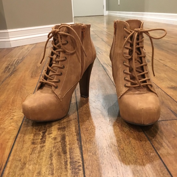 Shoes - Qupid Tan booties