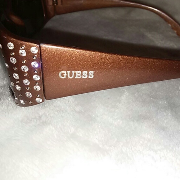 VINTAGE GUESS RHINESTONE BROWN SUNGLASSES main image 6